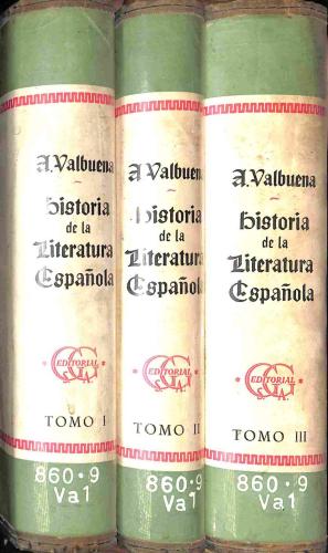 Seller image for Historia De La Literatura Espanola Tomo I, II, and III for sale by WeBuyBooks