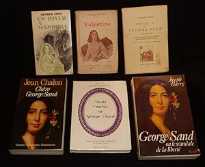 Bild des Verkufers fr Lot de 6 ouvrages de et sur Georges Sand : Un hiver  Majorque - Valentine - Chopin et George Sand  Majorque (Ferra) - Chre George Sand (Chalon) - Dans l'ombre de George Sand (Bonsirven-Fontana) - George Sand ou le scandale de la libert (Barry) zum Verkauf von Abraxas-libris