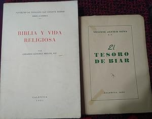 Imagen del vendedor de BIBLIA Y VIDA RELIGIOSA + EL TRESOR DE BIAR (2 libros) a la venta por Libros Dickens