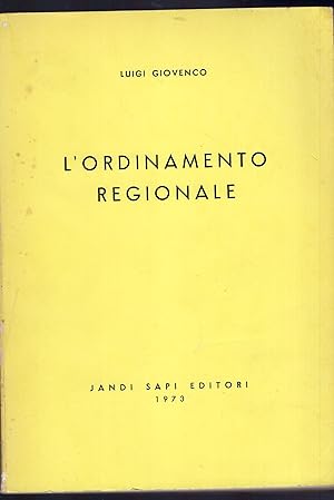 Seller image for L'ordinamento regionale for sale by MULTI BOOK