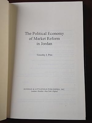 Seller image for The Political Economy of Market Reform in Jordan for sale by Aegean Agency