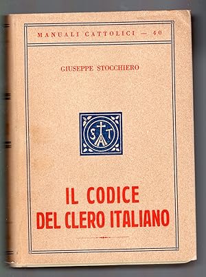 Seller image for IL CODICE DEL CLERO ITALIANO IN REGIME CONCORDATARIO for sale by MULTI BOOK