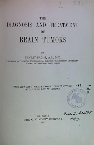 Seller image for The Diagnosis and Treatment of Brian Tumors. for sale by books4less (Versandantiquariat Petra Gros GmbH & Co. KG)