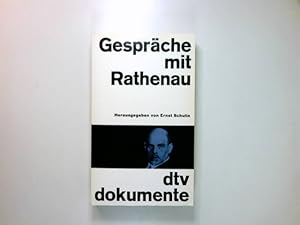 Imagen del vendedor de Gesprche mit Rathenau. dtv ; 2922 : dtv-Dokumente a la venta por Antiquariat Buchhandel Daniel Viertel
