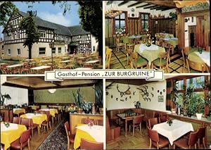 Ansichtskarte / Postkarte Frauenberg Ebsdorfergrund Hessen, Gasthof Zur Burgruine, Fachwerkhaus, ...