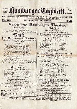 Hamburger Tagblatt. Vereinigte Hamburger Theater.