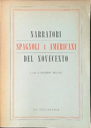 Bild des Verkufers fr Narratori spagnoli e americani del Novecento zum Verkauf von Librodifaccia