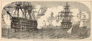 Drottning Viktorias besök pä Ostersjötflottan utanför Portsmouth des 15 sistlidne Mars