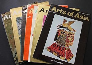 Arts of Asia. Nine issues of this bi-monthly magazine: Vo.2, No. 6 1972; Vol.3 Nos. 1 & 2 1973; V...