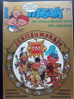Bild des Verkufers fr Mosaik Abrafaxe 200 - Jubilumsausgabe (Heft 8/1992) zum Verkauf von Versandantiquariat Jena