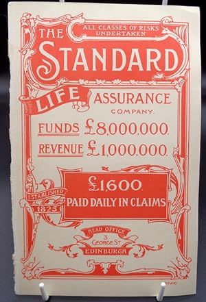 The Standard Life Assurance Company Edinburgh. Advert insert c1900