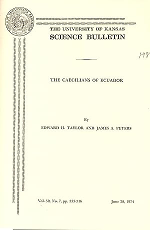Seller image for The Caecillians of Ecuador. for sale by Frank's Duplicate Books