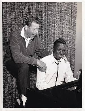 Bild des Verkufers fr Original photograph of Nat King Cole and Danny Kaye, 1963 zum Verkauf von Royal Books, Inc., ABAA