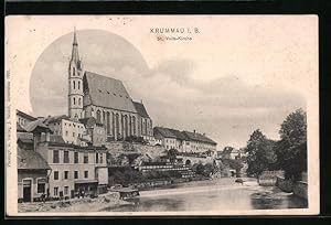 Ansichtskarte Krumau / Cesky Krumlov, St. Veits-Kirche