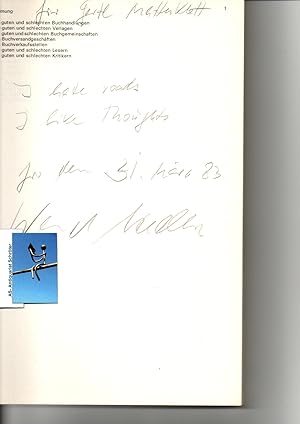 Kritisches Jahrbuch 2. [signiert, signed, Widmung an Gert Mattenklott].