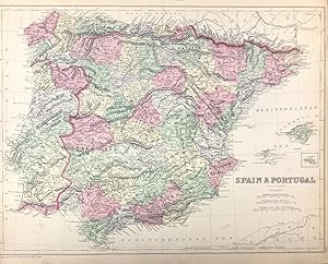 Seller image for [Map] Spain & Portugal for sale by Kaaterskill Books, ABAA/ILAB