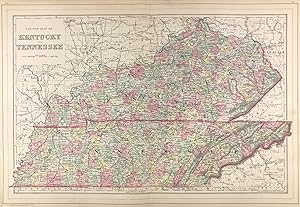 Seller image for County Map of Kentucky and Tennessee for sale by Kaaterskill Books, ABAA/ILAB