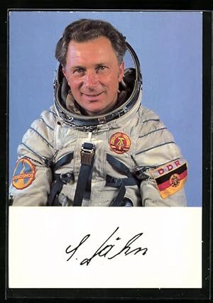 Ansichtskarte Der erste Fliegerkosmonaut der DDR Sigmund Jähn, Raumfahrt