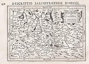 Bild des Verkufers fr Saltzburg et Carinthia" - Salzburg Krnten sterreich Austria Autriche map Karte carte zum Verkauf von Antiquariat Steffen Vlkel GmbH