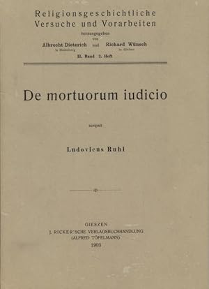 Seller image for De mortuorum iudicio. Religionsgeschichtliche Versuche und Vorarbeiten (II/2). for sale by Fundus-Online GbR Borkert Schwarz Zerfa