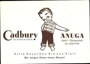 Reklame Ansichtskarte / Postkarte Cadbury Anuga Schokolade, Max Schierbeck