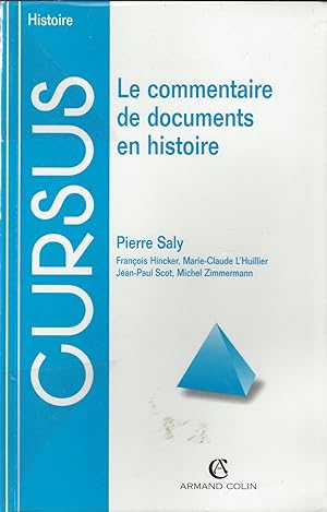 Seller image for Le commentaire de documents en histoire for sale by Clio de 5  7