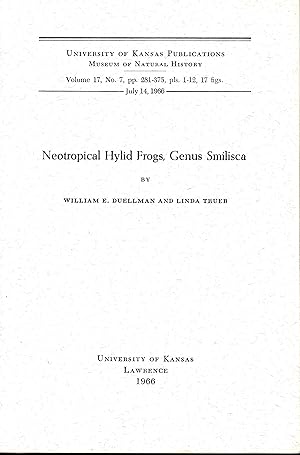 Bild des Verkufers fr Neotropical Hylid Frogs, Genus smilisca. zum Verkauf von Frank's Duplicate Books