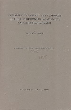 Image du vendeur pour Hybridization among the subspecies of the Plethodontid salamander, Ensatina escholtzi. pp. 1-57, 23 figs., mis en vente par Frank's Duplicate Books