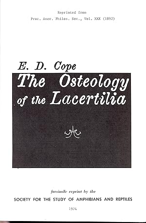 Imagen del vendedor de The osteology of the Lacertilia. a la venta por Frank's Duplicate Books