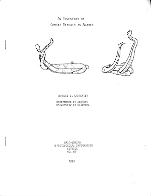 Image du vendeur pour An Inventory of Combat Rituals in Snakes. mis en vente par Frank's Duplicate Books