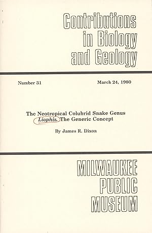 Seller image for The Neotropical Colubrid snake genus Liophis, the generic concept. for sale by Frank's Duplicate Books