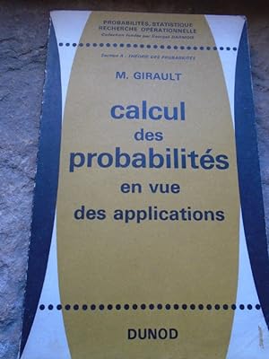 Seller image for Calcul des Probabilits en Vue des Applications for sale by Carmichael Alonso Libros