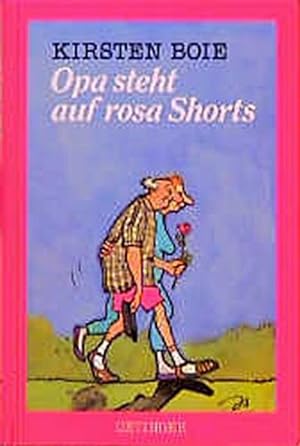 Opa steht auf rosa Shorts
