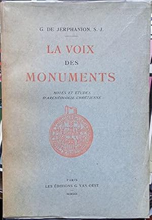 Imagen del vendedor de S.J. La Voix des monuments. Notes et tudes d'archologie chrtienne a la venta por JLG_livres anciens et modernes