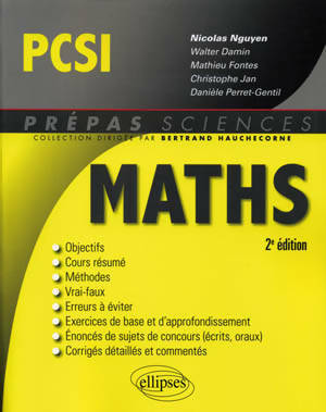 Image du vendeur pour Maths PCSI - Nicolas Nguyen mis en vente par Book Hmisphres