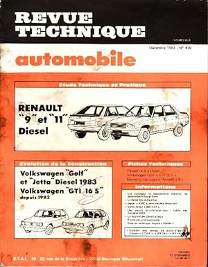 Revue technique automobile n°439 : Renault 9 et 11 diesel gtd / tde - Collectif