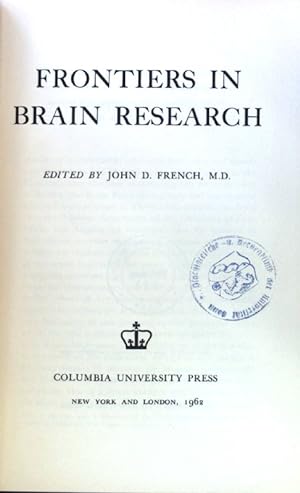 Immagine del venditore per Frontiers in Brain Research. venduto da books4less (Versandantiquariat Petra Gros GmbH & Co. KG)