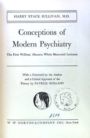 Bild des Verkufers fr Conceptions of Modern Psychiatry. The First William Alanson White Memorial Lectures; zum Verkauf von books4less (Versandantiquariat Petra Gros GmbH & Co. KG)