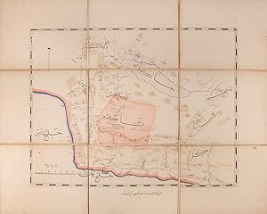 Seller image for A folding map of Beshagard in south-eastern Persia, containing coastlines of Persian Gulf and the Gulf of Oman. Commissioned by Suleyman Mirza for the Royal Armoury. for sale by Shapero Rare Books