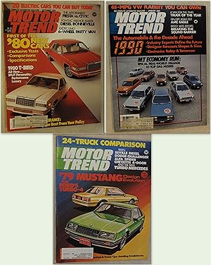 3 VTG MOTOR TREND MAGAZINES 1978, 1979 & 1980