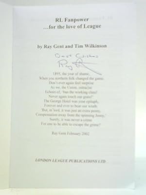 Imagen del vendedor de RL Fanpower: For the Love of League a la venta por World of Rare Books