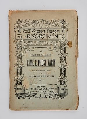 Image du vendeur pour Rime e prose varie mis en vente par FABRISLIBRIS