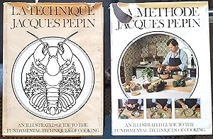 Image du vendeur pour Two cook books by Jacques Pepin: "La Methode" (SIGNED) & "La Technique (not signed) mis en vente par DR Fine Arts