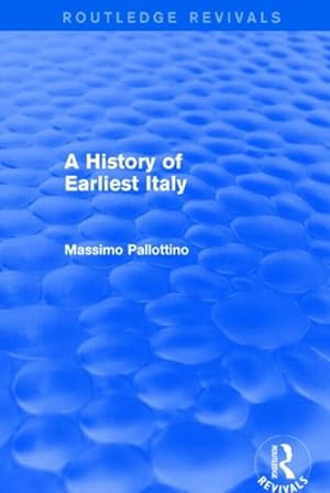 Seller image for History of Earliest Italy for sale by GreatBookPricesUK