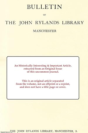Imagen del vendedor de Part 2 : Your Good Influence on Me': The Correspondence of John Ruskin and William Holman Hunt. An original article from the Bulletin of the John Rylands Library Manchester, 1977. a la venta por Cosmo Books