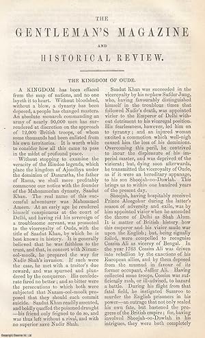Seller image for The Kingdom of Oude. An original essay from The Gentleman's Magazine, 1856. No author is given for this article. for sale by Cosmo Books