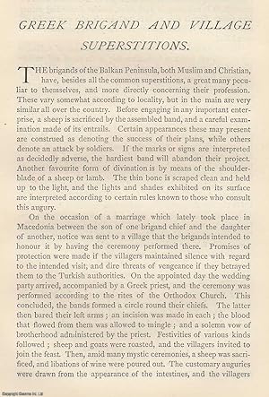 Greek Brigand and Village Superstitions, by Lucy M.T. Garnett. An original essay from The Gentlem...