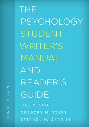 Seller image for Psychology Student Writer's Manual and Reader's Guide for sale by GreatBookPrices
