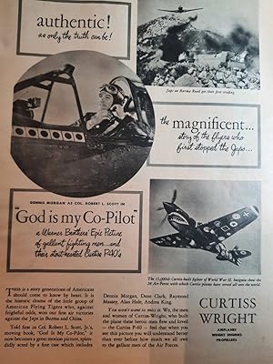 Seller image for Advertisement for Movie GOD is MY CO-PILOT with Dennis Morgan As Col. Robert L. Scott "AUTHENTIC! As Only the Truth Can Be!" for sale by Hammonds Antiques & Books