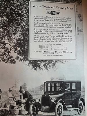 Seller image for Advertisement for Chevrolet Automobiles "Where Town and Country Meet" for sale by Hammonds Antiques & Books